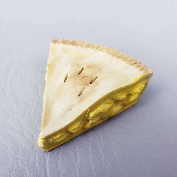 1970s Vintage Pie Slice, Moonpie, Apple Core Necklace Pendant Novelty Food Charm - Picture 3 of 8